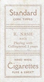 1906-07 Sniders & Abrahams Australian Footballers - Victorian League Players Series C #NNO Robert Nash Back